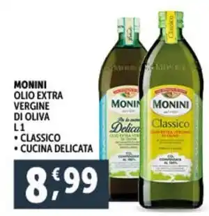 Deco Supermercati MONINI OLIO EXTRA VERGINE DI OLIVA L1 offerta