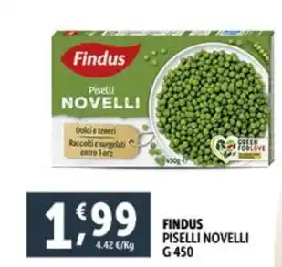 Deco Supermercati FINDUS PISELLI NOVELLI G 450 offerta