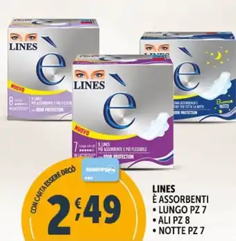 Deco Supermercati LINES È ASSORBENTI offerta