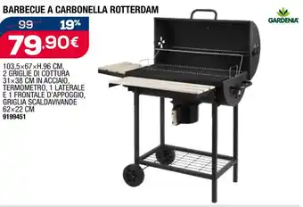 Bricofer BARBECUE A CARBONELLA ROTTERDAM 103,5x67xH.96 CM offerta