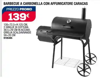 BARBECUE A CARBONELLA CON AFFUMICATORE CARACAS 126x72,5xH.125 CM