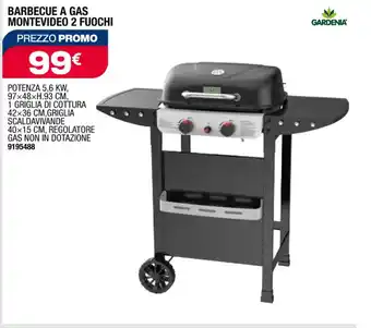 Bricofer BARBECUE A GAS MONTEVIDEO 2 FUOCHI offerta