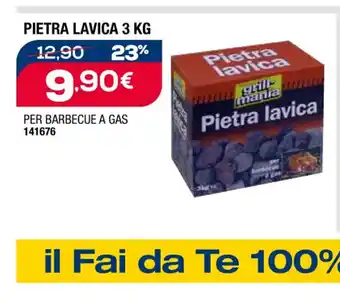 Bricofer PIETRA LAVICA 3 KG PER BARBECUE A GAS offerta