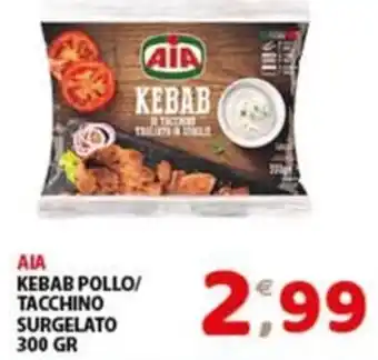 Mio Market AIA KEBAB POLLO/ TACCHINO SURGELATO 300 GR offerta