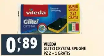 Deco Supermercati VILEDA GLITZI CRYSTAL SPUGNE PZ 2+1 GRATIS offerta