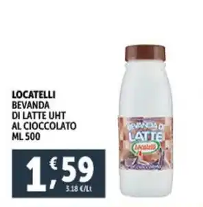 Deco Supermercati LOCATELLI BEVANDA DI LATTE UHT AL CIOCCOLATO ML 500 offerta