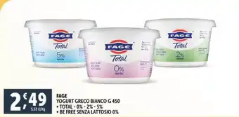 Deco Supermercati FAGE YOGURT GRECO BIANCO G 450 offerta