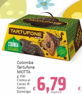 Paghi Poco Colomba Tartufone MOTTA 8700 Crema al Cacao di Santo Domingo offerta