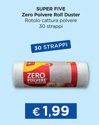 Acqua & Sapone SUPER FIVE Zero Polvere Roll Duster Rotolo cattura polvere 30 strappi offerta