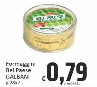 Paghi Poco Formaggini Bel Paese GALBANI g 28x2 offerta