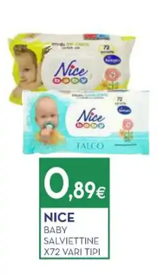 Proshop NICE BABY SALVIETTINE X72 VARI TIPI offerta