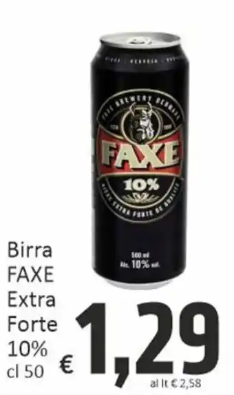 Paghi Poco Birra FAXE Extra Forte 10% cl 50 offerta