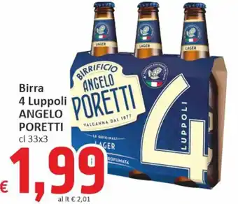 Birra 4 Luppoli ANGELO PORETTI cl 33x3