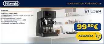 Euronics DeLonghi STILOSA EC235.BK offerta