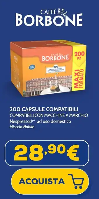 Euronics 200 CAPSULE COMPATIBILI COMPATIBILI CON MACCHINE A MARCHIO offerta