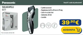Euronics Panasonic TAGLIACAPELLI GC71 offerta