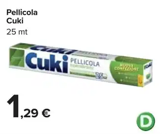 Carrefour Cuki Pellicola 25mt offerta