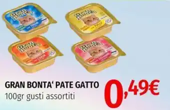 MEGA GRAN BONTA' PATE GATTO 100gr gusti assortiti offerta