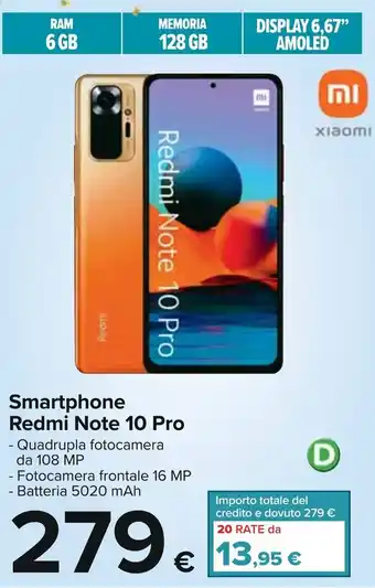 Carrefour Redmi Note 10 Pro Smartphone offerta