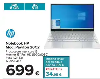 Carrefour hp Notebook Mod. Pavilion 20C2 offerta