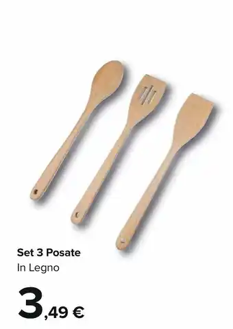 Carrefour Set 3 Posate offerta