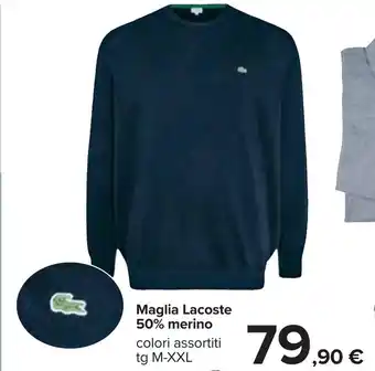 Carrefour Maglia Lacoste 50% merino M-XXL offerta