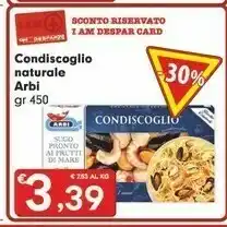 Despar Arbi Condiscoglio Sugo Pronto Ai Frutti Di Mare 450 G(ml) offerta