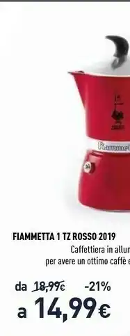 Unieuro Bialetti Fiammetta Rosso offerta