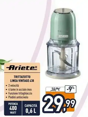 Unieuro Ariete Tritatutto Linea Vintage 438 offerta