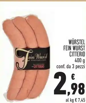 Conad Citterio Wurstel Fein Wurst offerta