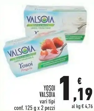 Conad Valsoia Yosoi Fragola 250 G(ml) offerta