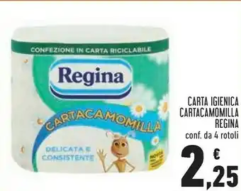 Conad Regina Carta Igienica Cartacamomilla offerta