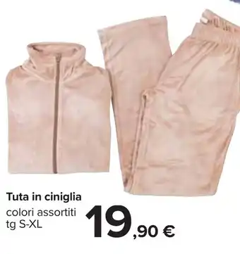 Carrefour Tuta in ciniglia S-XL offerta
