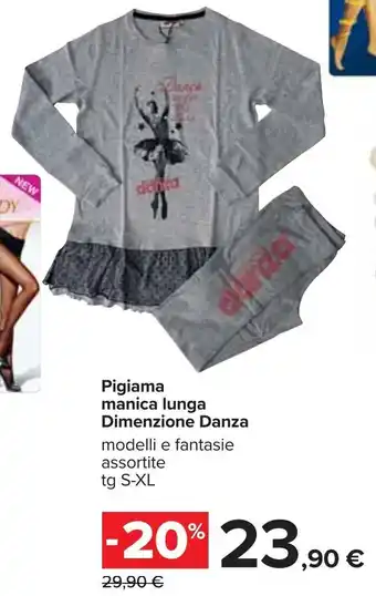 Carrefour Pigiama manica lunga Dimenzione Danza S-XL offerta