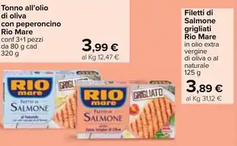 Carrefour Rio Mare Filetti di Salmone grigliati 125g offerta