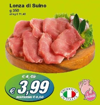 Prix Quality Lonza di Suino 350g offerta
