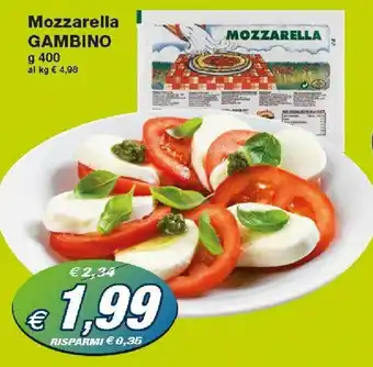 Prix Quality Gambino Mozzarella 400g offerta