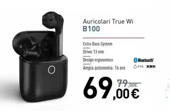 Euronics Auricolari true wi b100 offerta