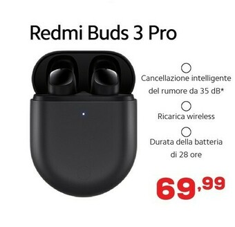 Euronics Redmi buds 3 pro offerta