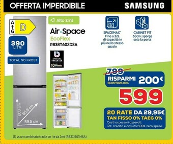 Rb38t602dsa/ef frigorifero con congelatore libera installazione d acciaio inossidabile