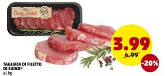 Tagliata di filetto di suino