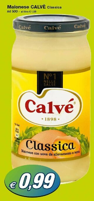 Prix Quality Calvé Maionese 500ml offerta