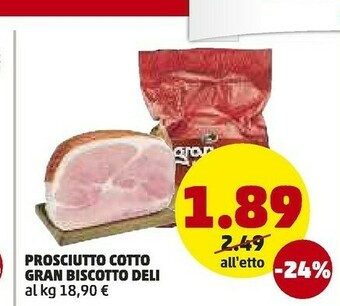PENNY Prosciutto cotto gran biscotto deli offerta