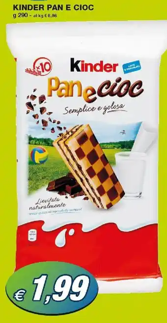Prix Quality Kinder Pan e Cioc 290g offerta