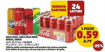 PENNY Coca-cola - coca-cola zero 500 g(ml) offerta