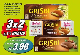 Prix Quality Vicenzi Grisbì 150g offerta