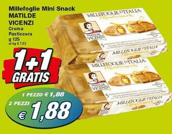 Prix Quality Matilde Vicenzi Millefoglie Mini Snack 125g offerta
