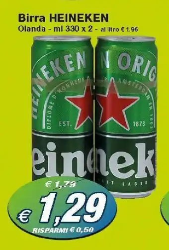 Prix Quality Heineken Birra 330ml x 2 offerta