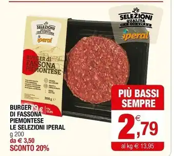 Iperal Burger di fassona piemontese offerta