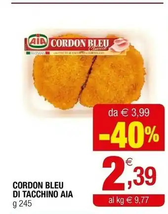 Iperal Cordon bleu sottili con cotto di tacchino e formaggio 245 g(ml) offerta